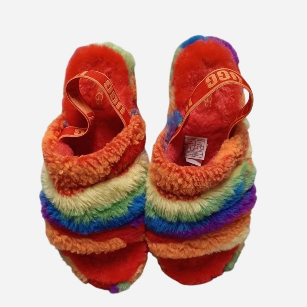Ugg Rainbow Fluff Yeah Platform Slides - image 2